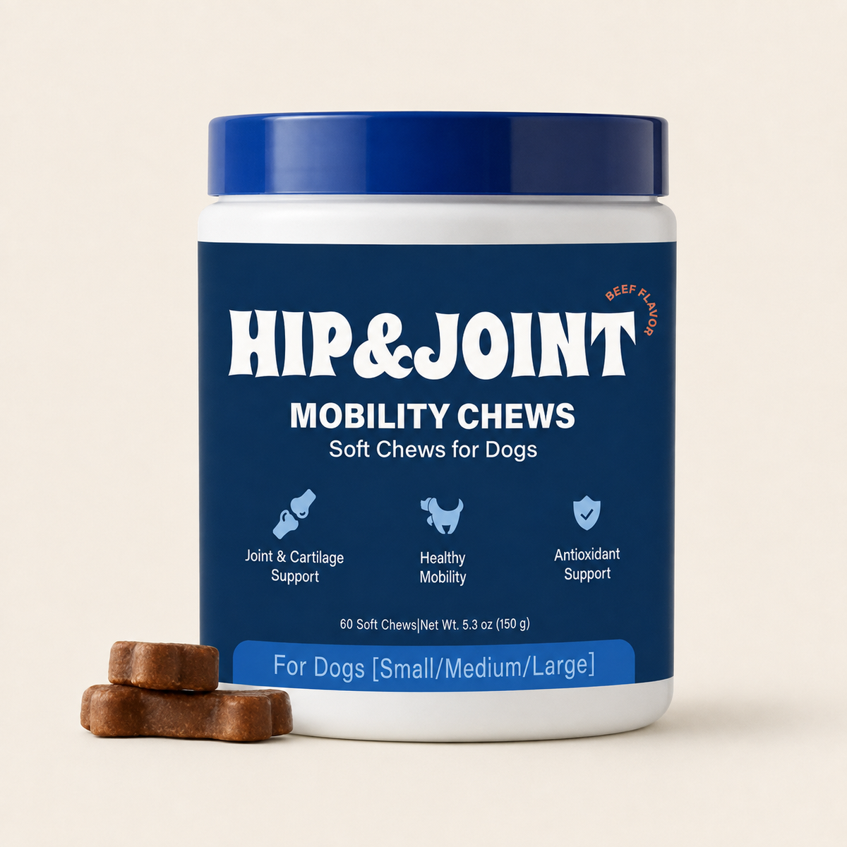 Stride Hip & Joint Mobility Chews for Dogs — Glucosamine & Chondroitin Soft Chews