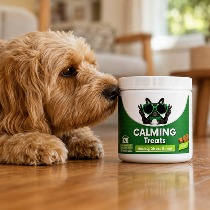 Settle Calming Soft Chews for Dogs — L-Theanine, Chamomile & Tryptophan for Storms, Travel & Time Alone